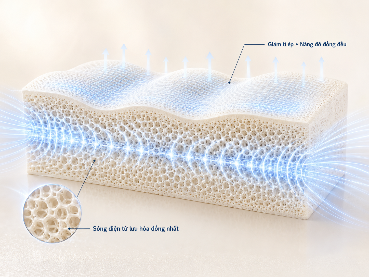 Công nghệ Talasilver Wave của Dunlopillo