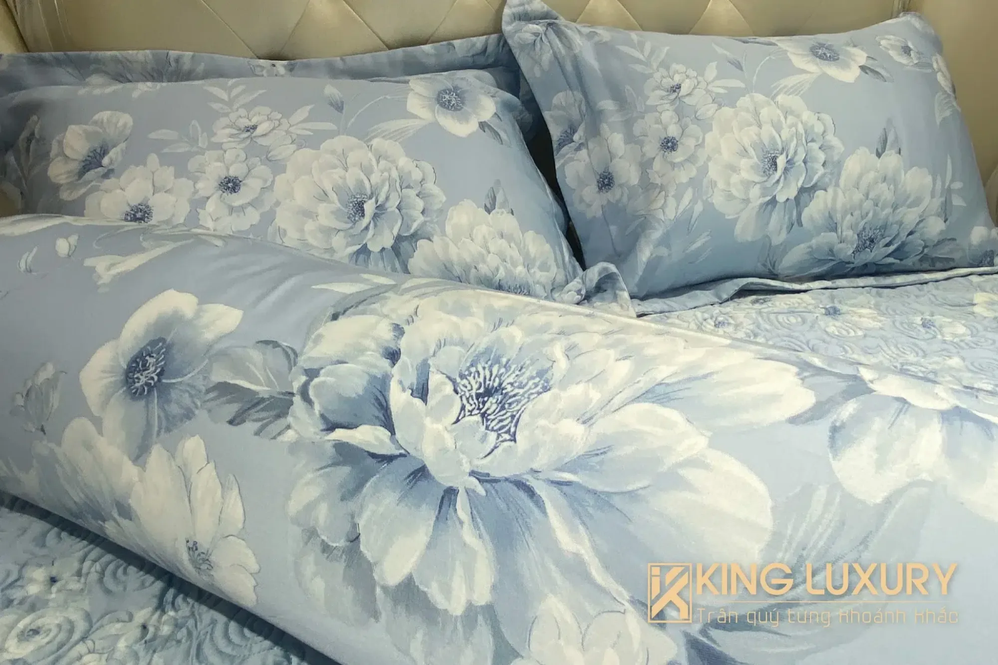 Tencel Pro Mẫu Đơn Xanh